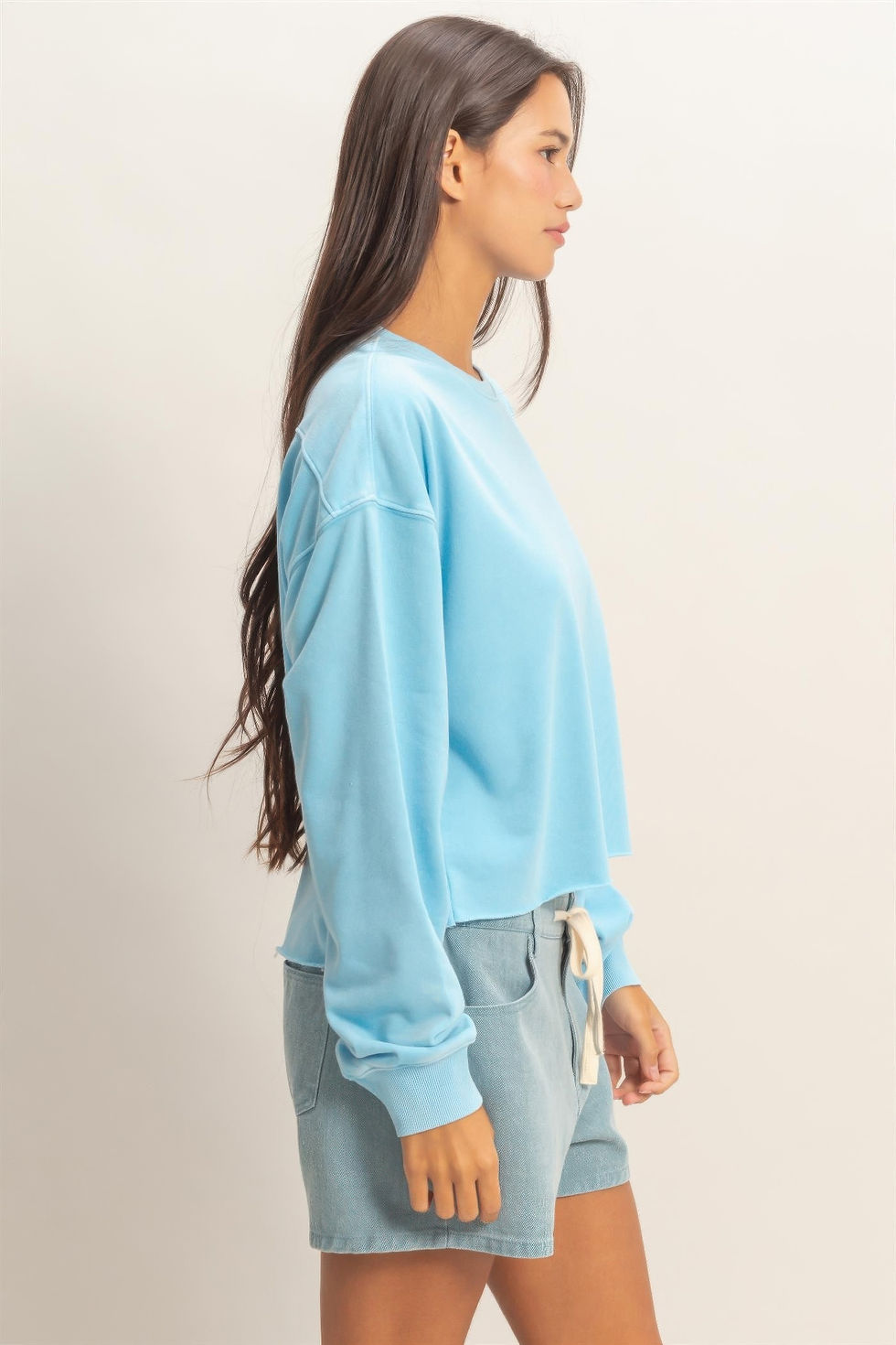 Thumbnail: Cropped Mineral Wash Sweatshirt