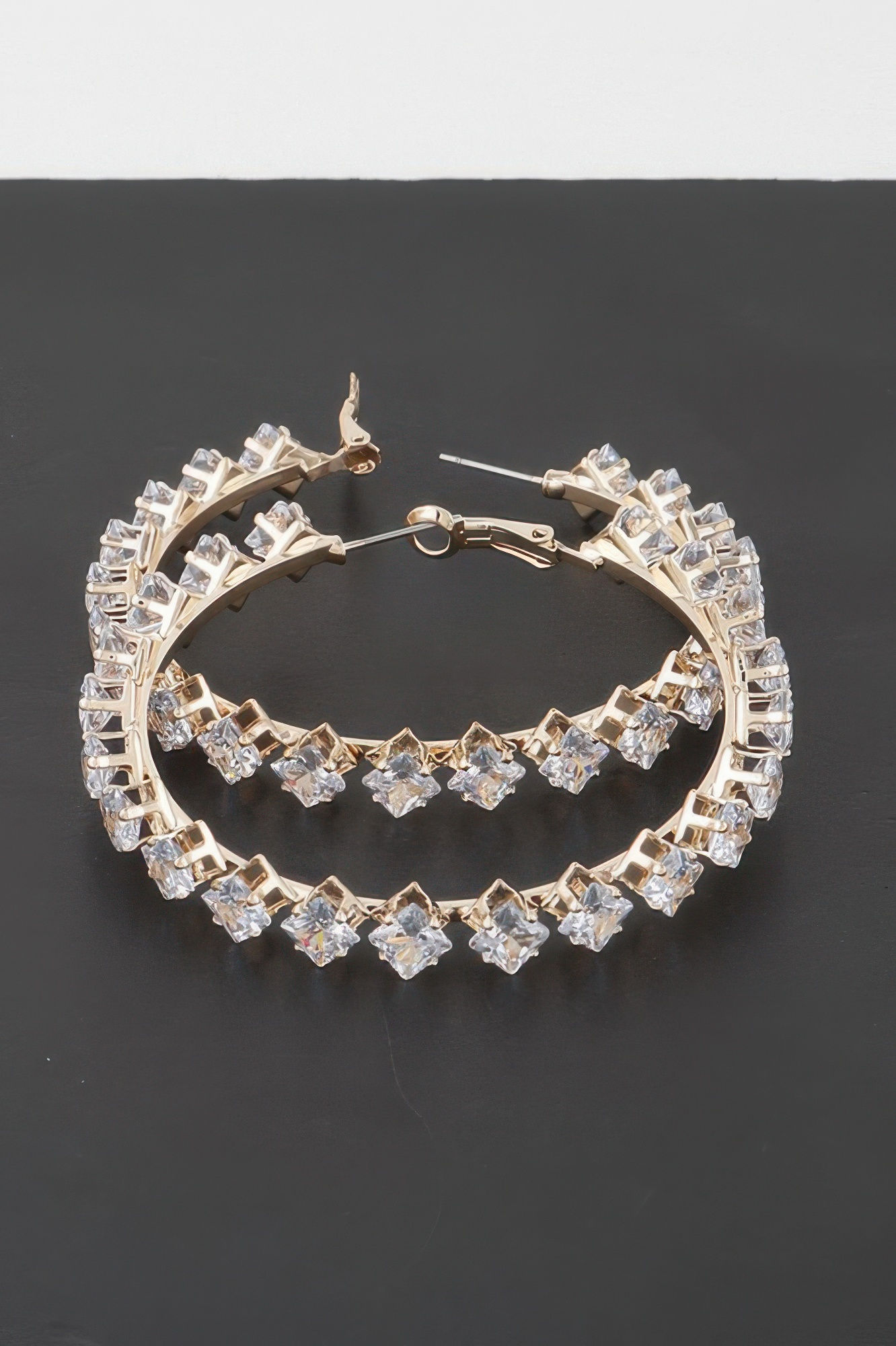 Crystal Star Hoop Earrings