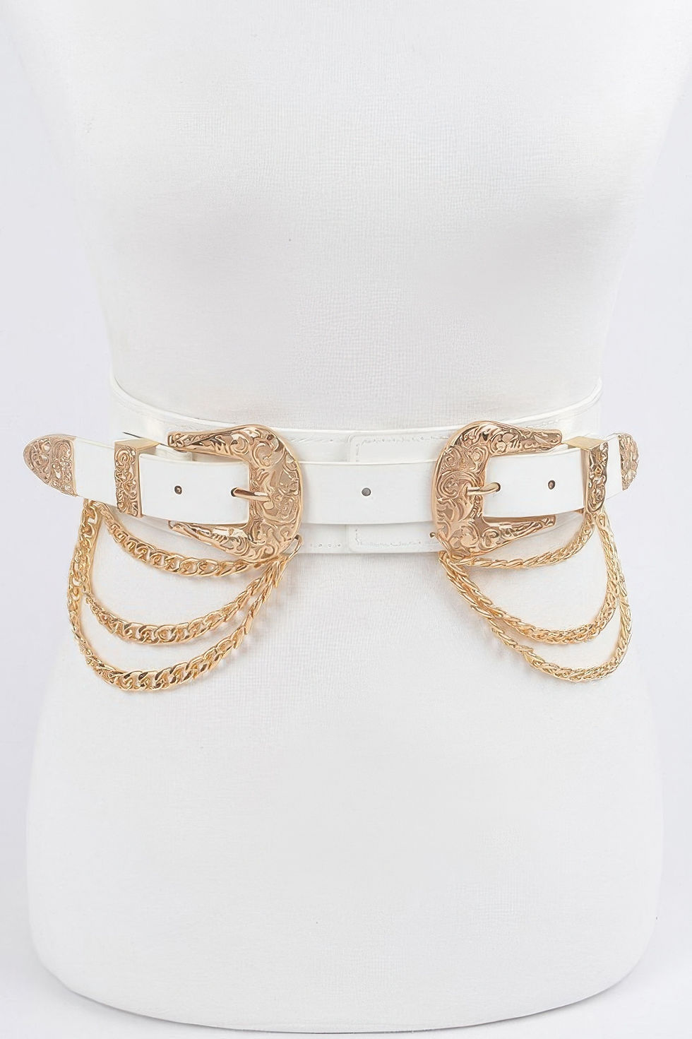 Thumbnail: Multi Metal Chain Layered Stretch Belt