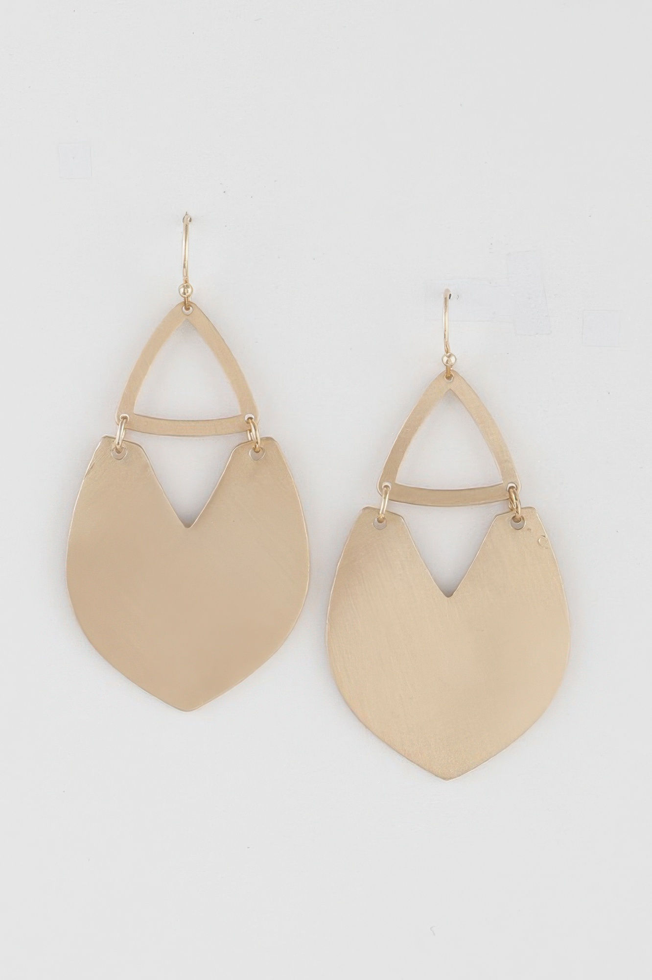 Geometric Fan Drop Earrings