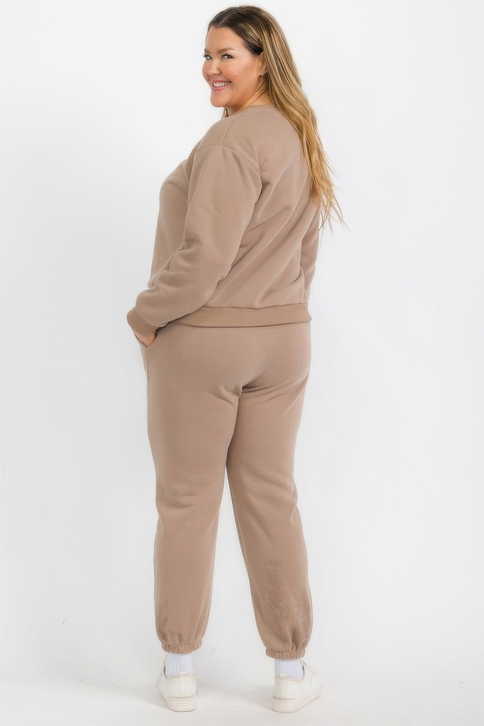 Thumbnail: Plus Size Classic Poly Fleece Crewneck Pullover