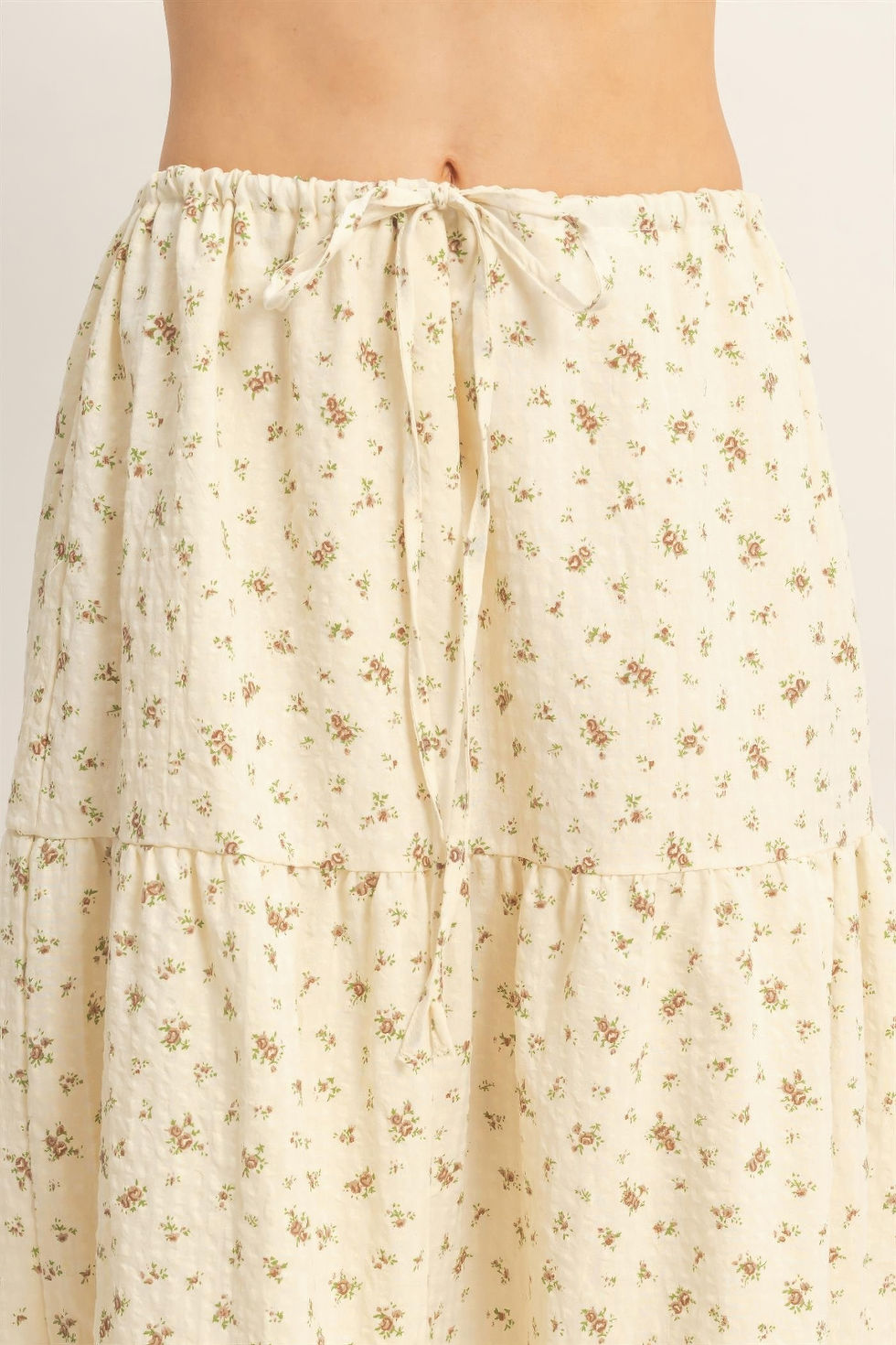 Thumbnail: Tiered Lace Trim Skirt