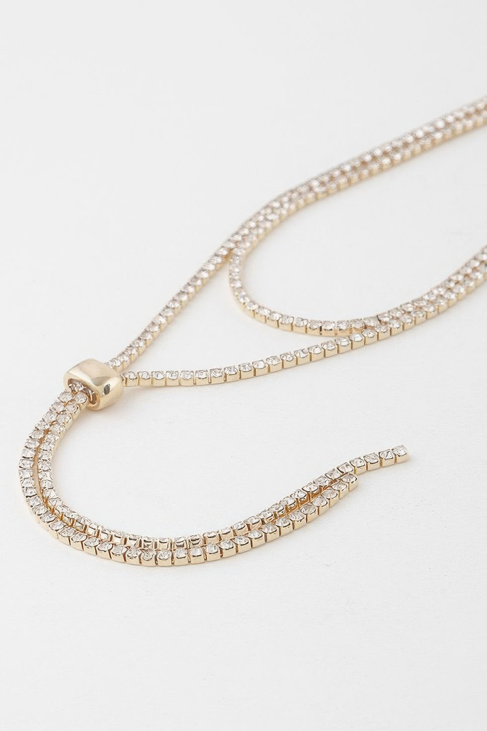 Thumbnail: Jeweled Rhinestone Choker Drop Necklace