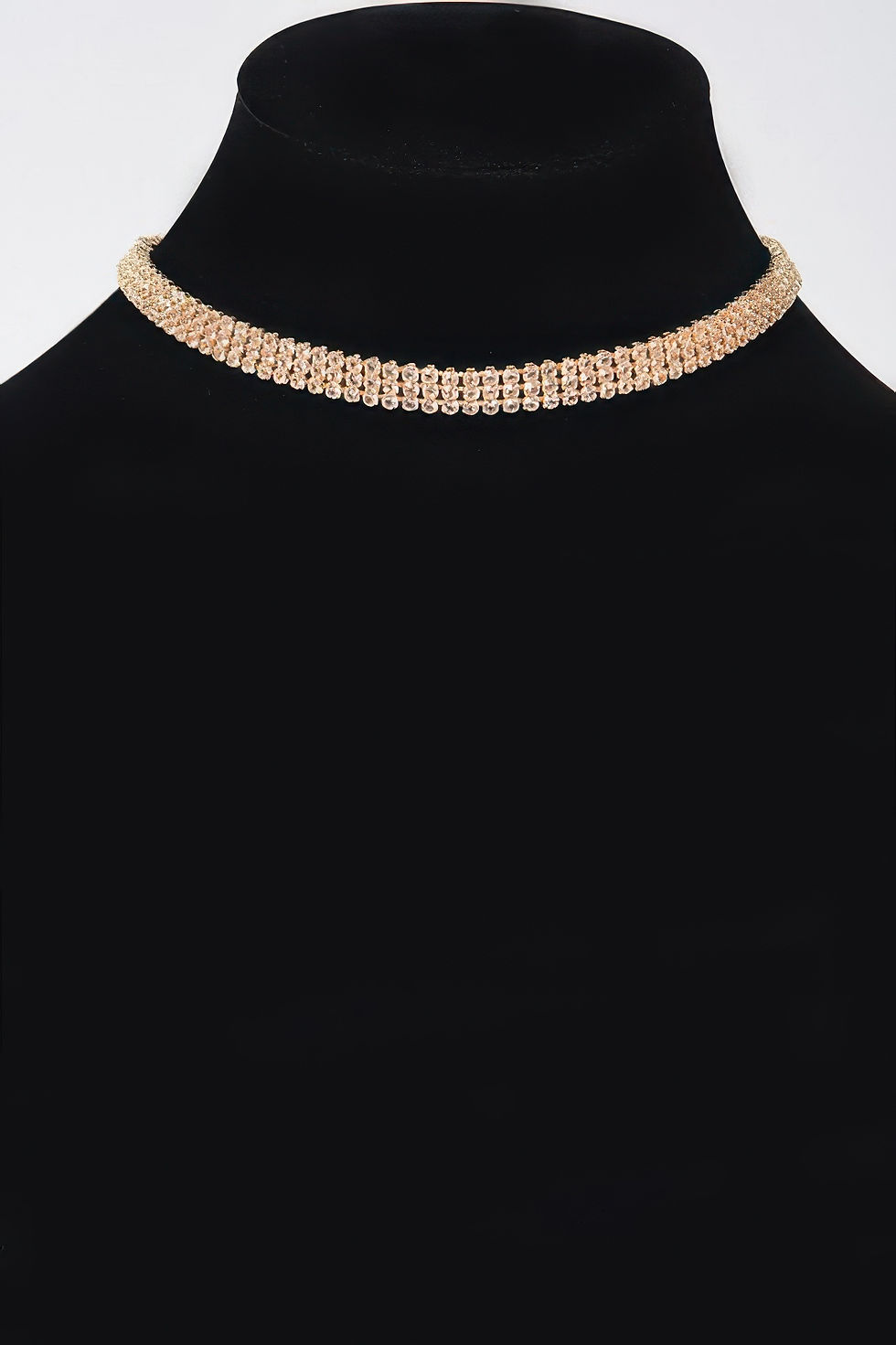 Thumbnail: Circle Rhinestone Party Choker Necklace 