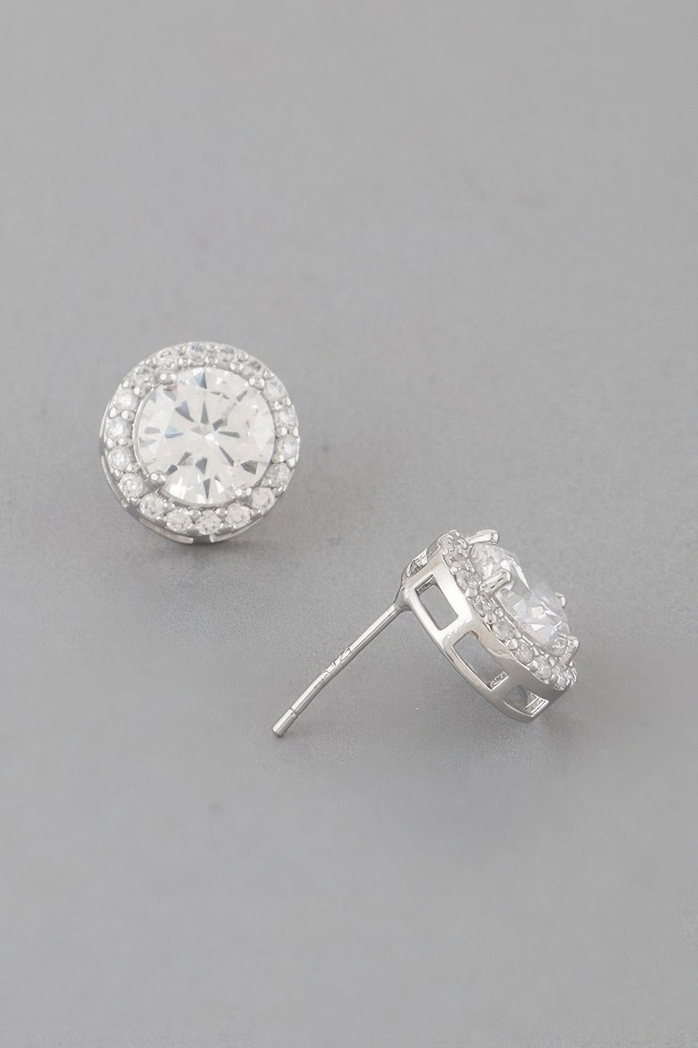 Thumbnail: Embedded Round Stud Earrings