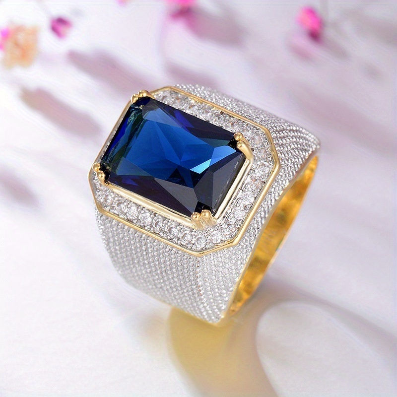 Elegant Zircon Engagement Ring - Plated 4 Prong Setting - Perfect for Weddings