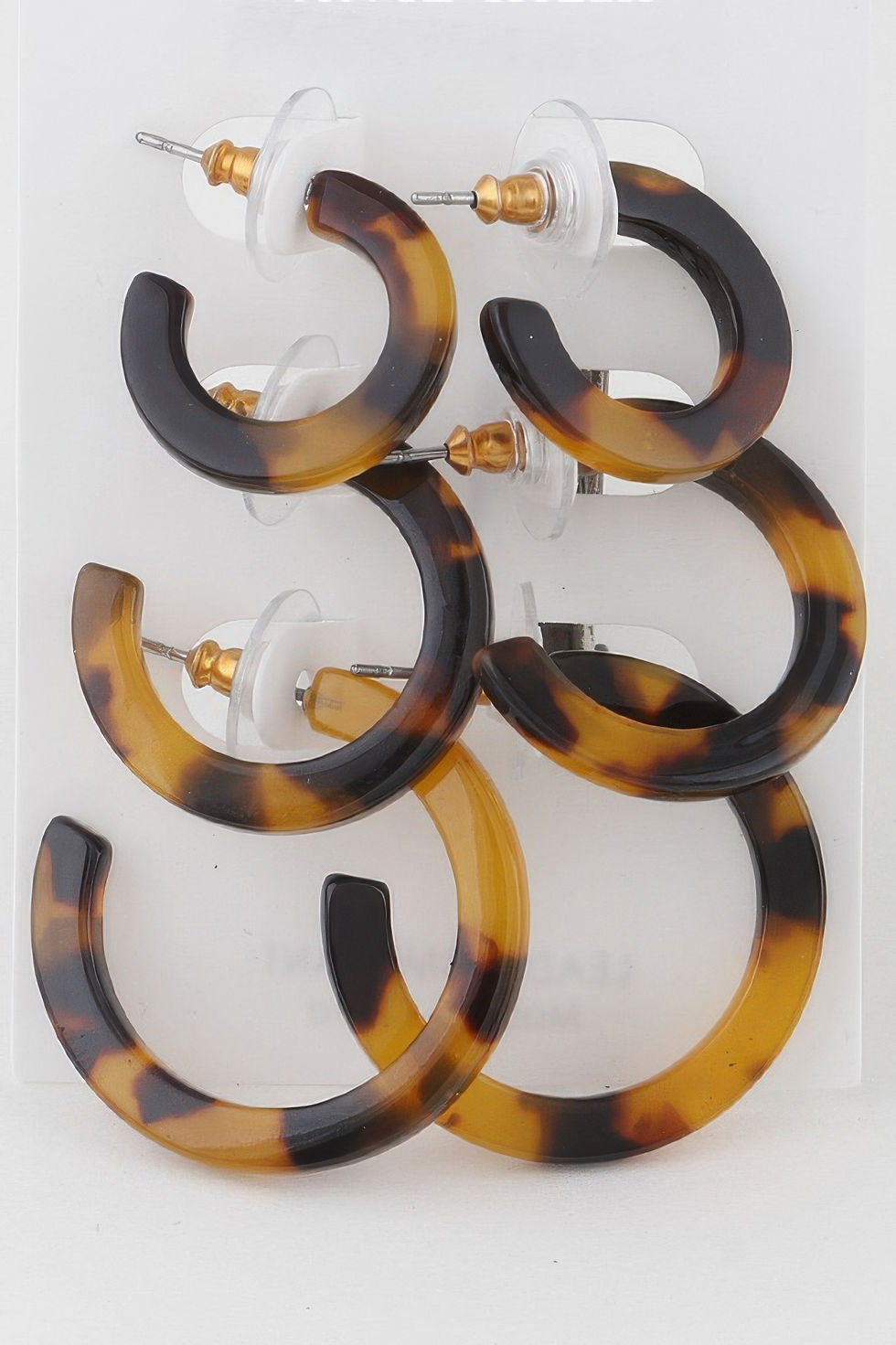 Thumbnail: Marble Hoop Earrings Set