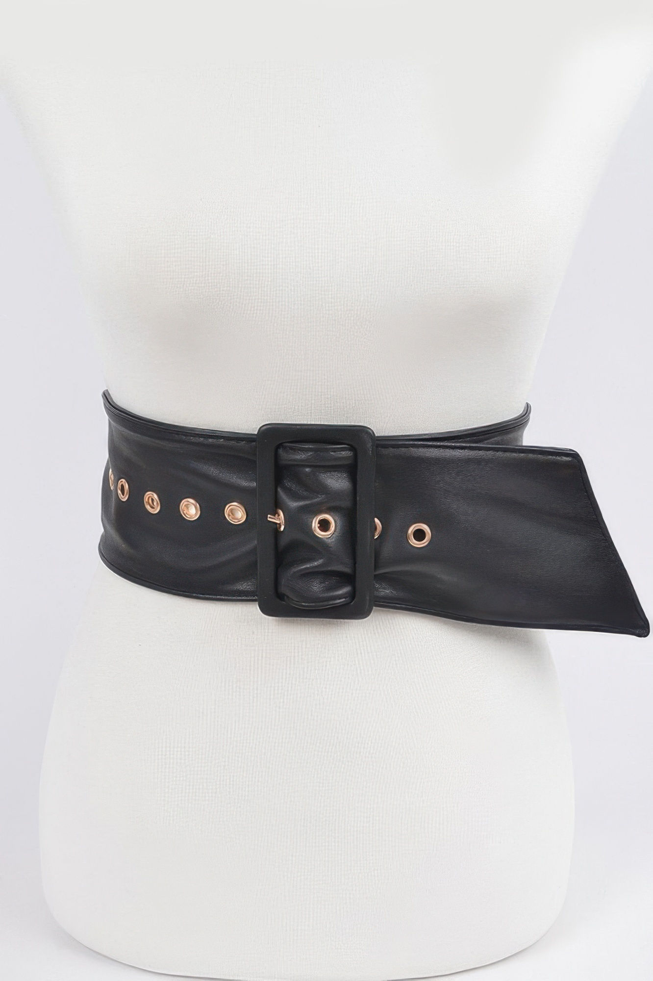 Monotone Leather Buckle Belt