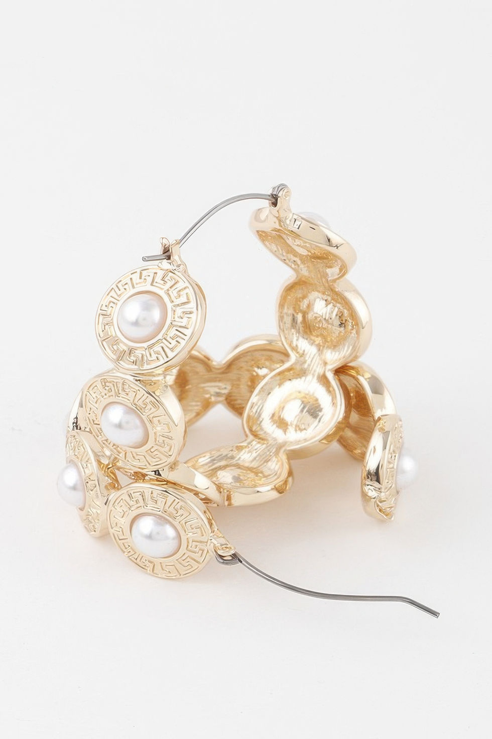 Thumbnail: Greek Key Hoop Earrings