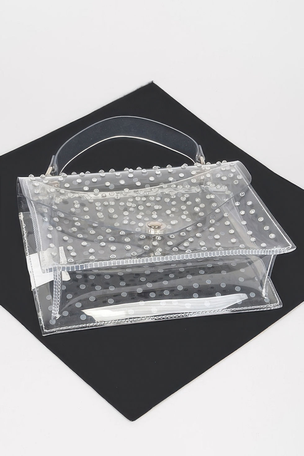 Thumbnail: Rhinestone Hot Fix Clear Crossbody Bag