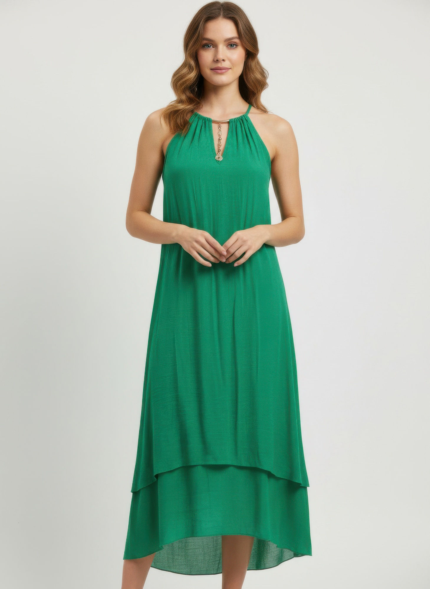 Mlle Gabrielle Solid Sleeveless Dress
