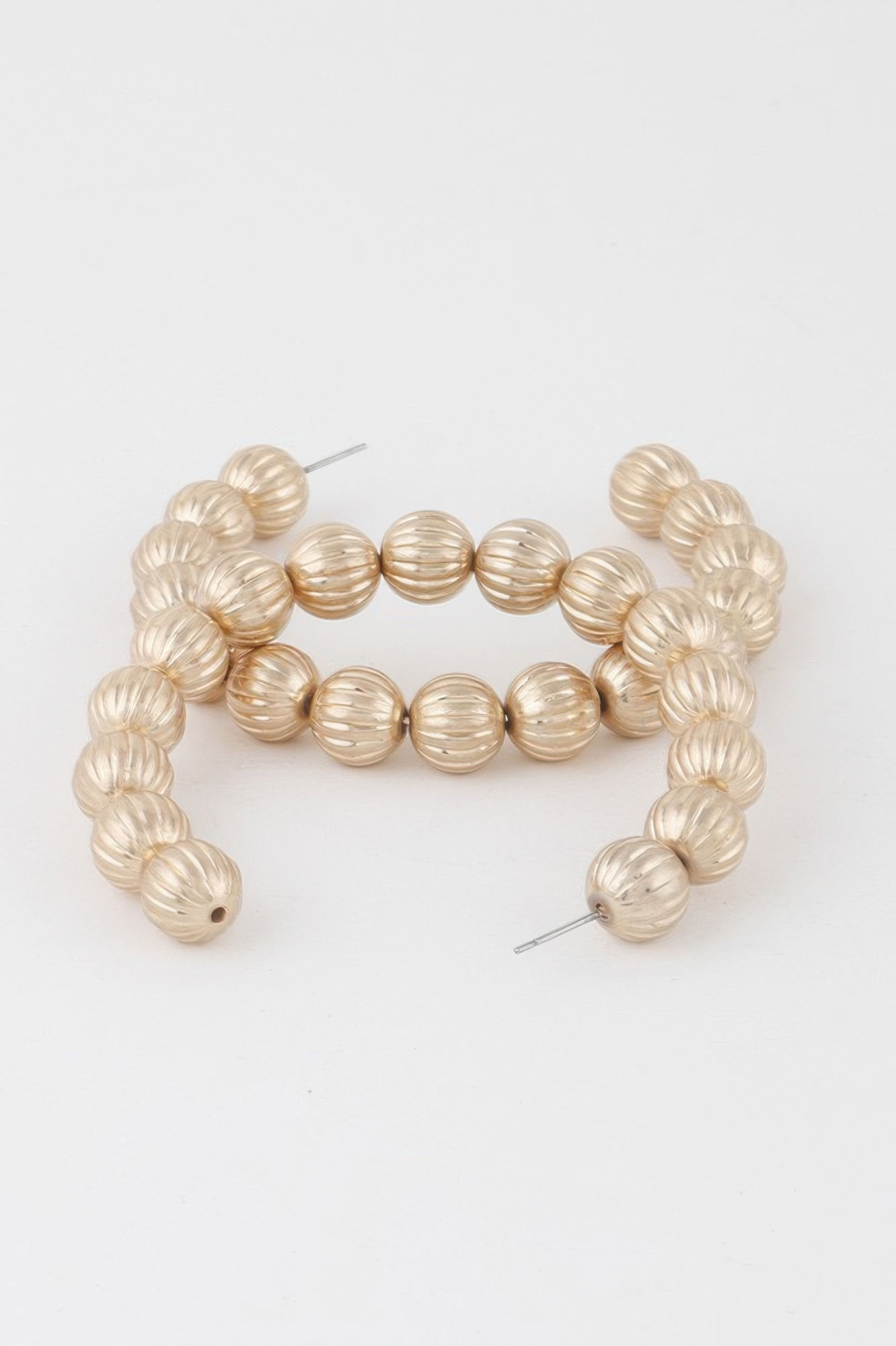 Ornament Beaded Hoop Earrings