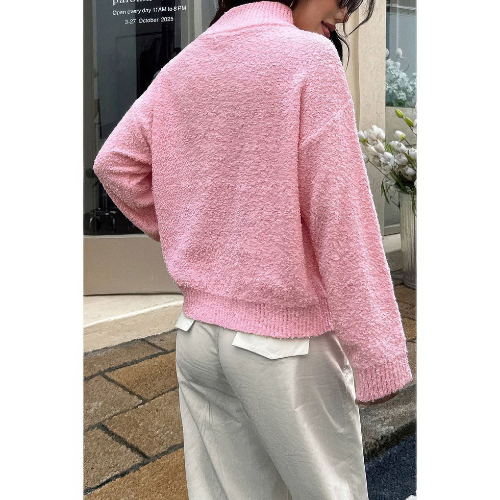 Thumbnail: Soft Knit Roll Neck Long Sleeves Sweater