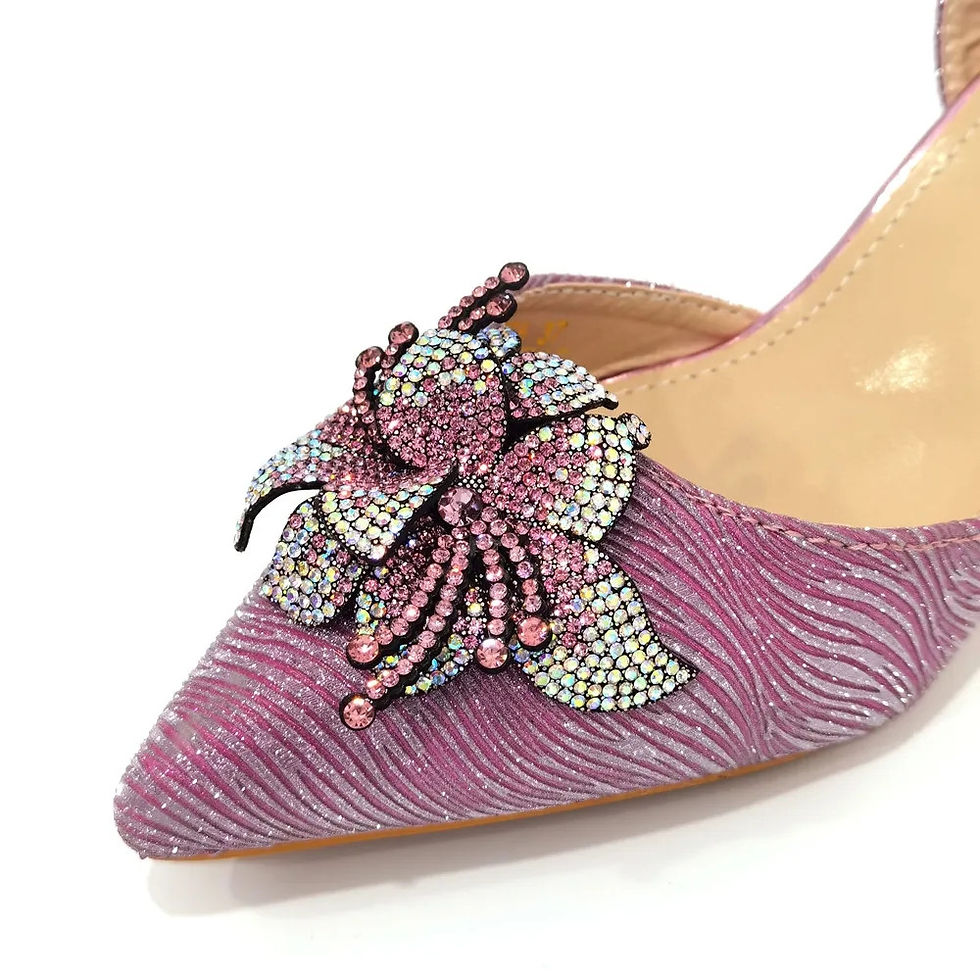 Thumbnail: Spot Goods Newest INS Style Pink Color Elegant High Heels Nigeria Popular Desig
