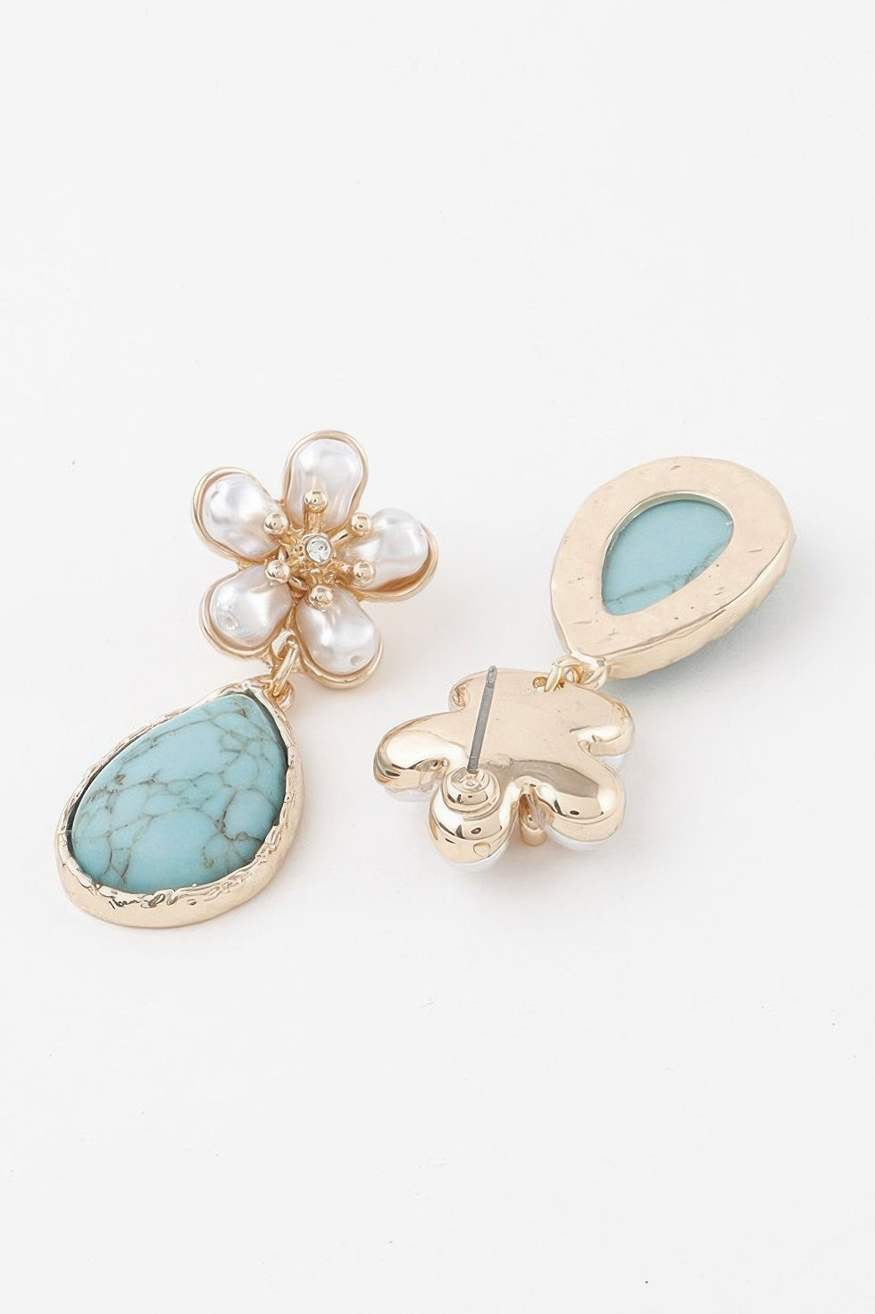 Thumbnail: Pearl Flower Stone Earrings