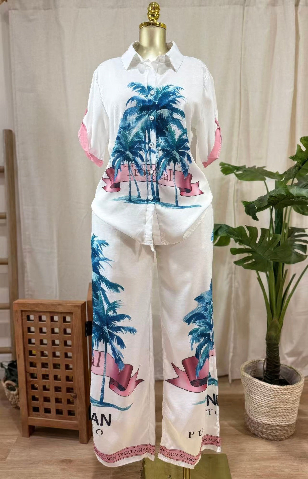 San Juan Palms Two-piece Set