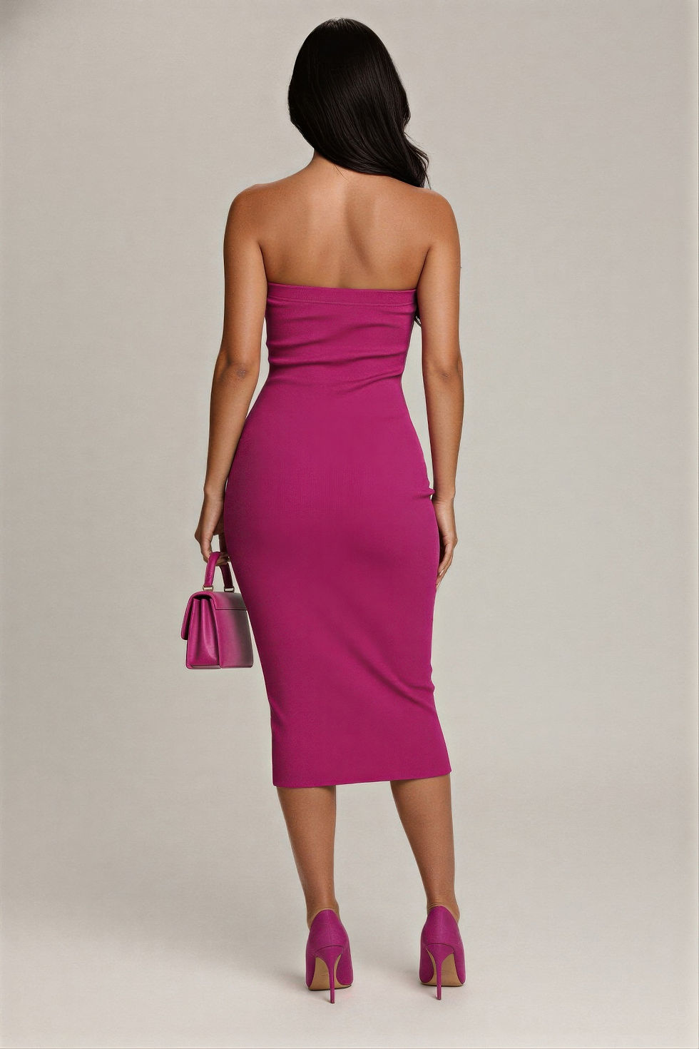 Thumbnail: Strapless bodycon midi dress