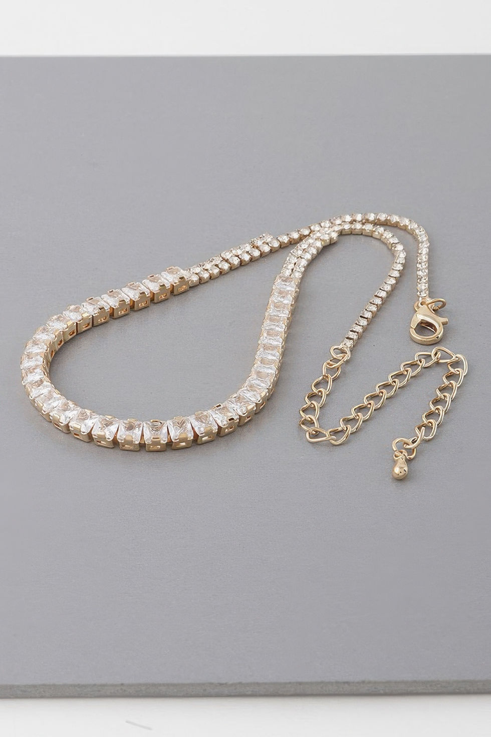 Thumbnail: Cubic Rhinestone Choker Necklace