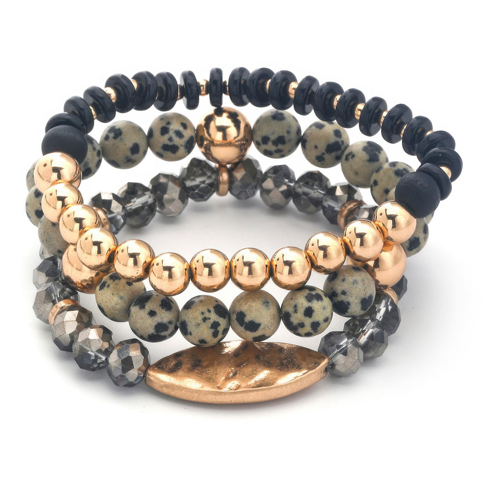 Thumbnail: Multi Mix Bead Stretch Bracelet Set
