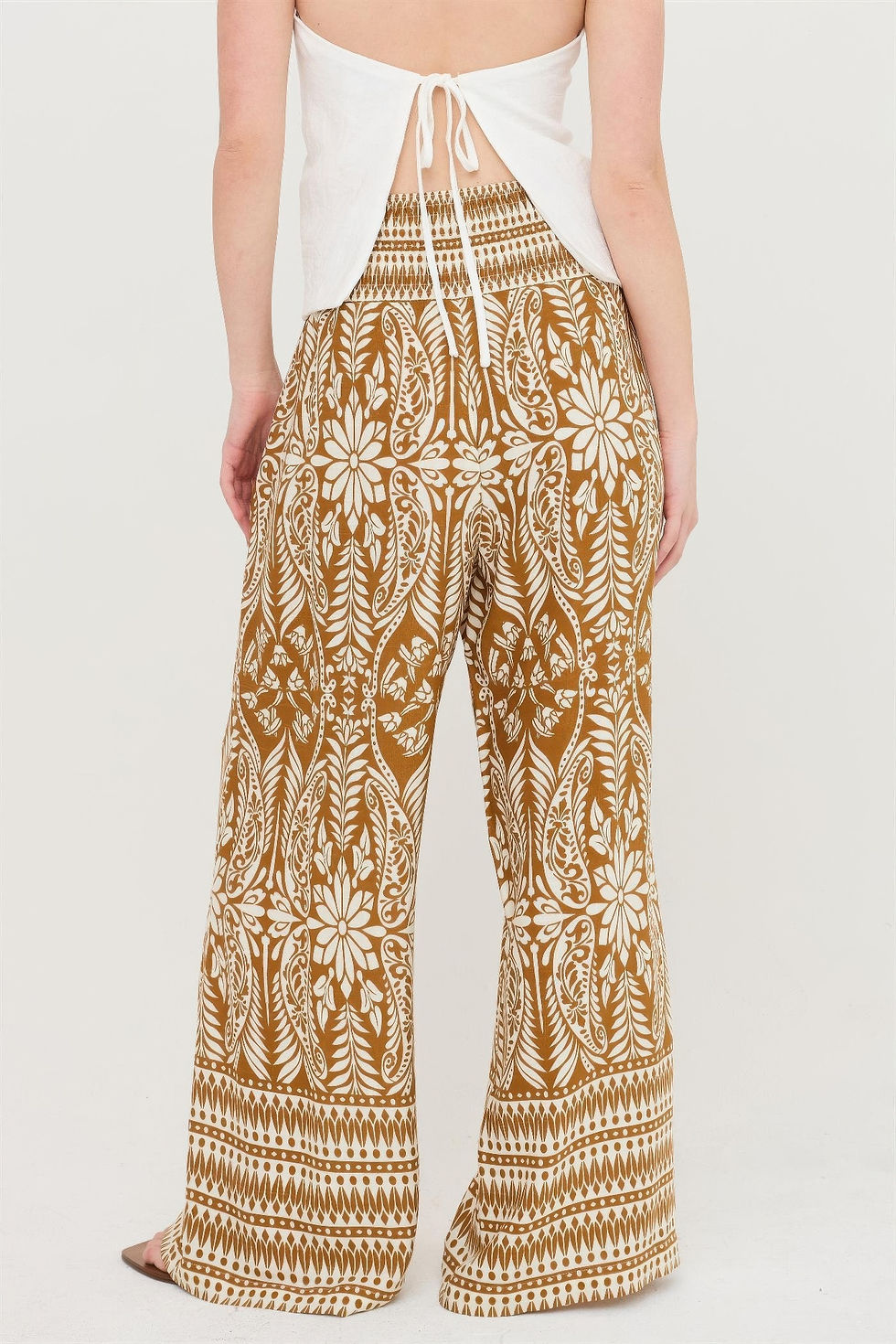 Thumbnail: Smocked Waist Floral Pants