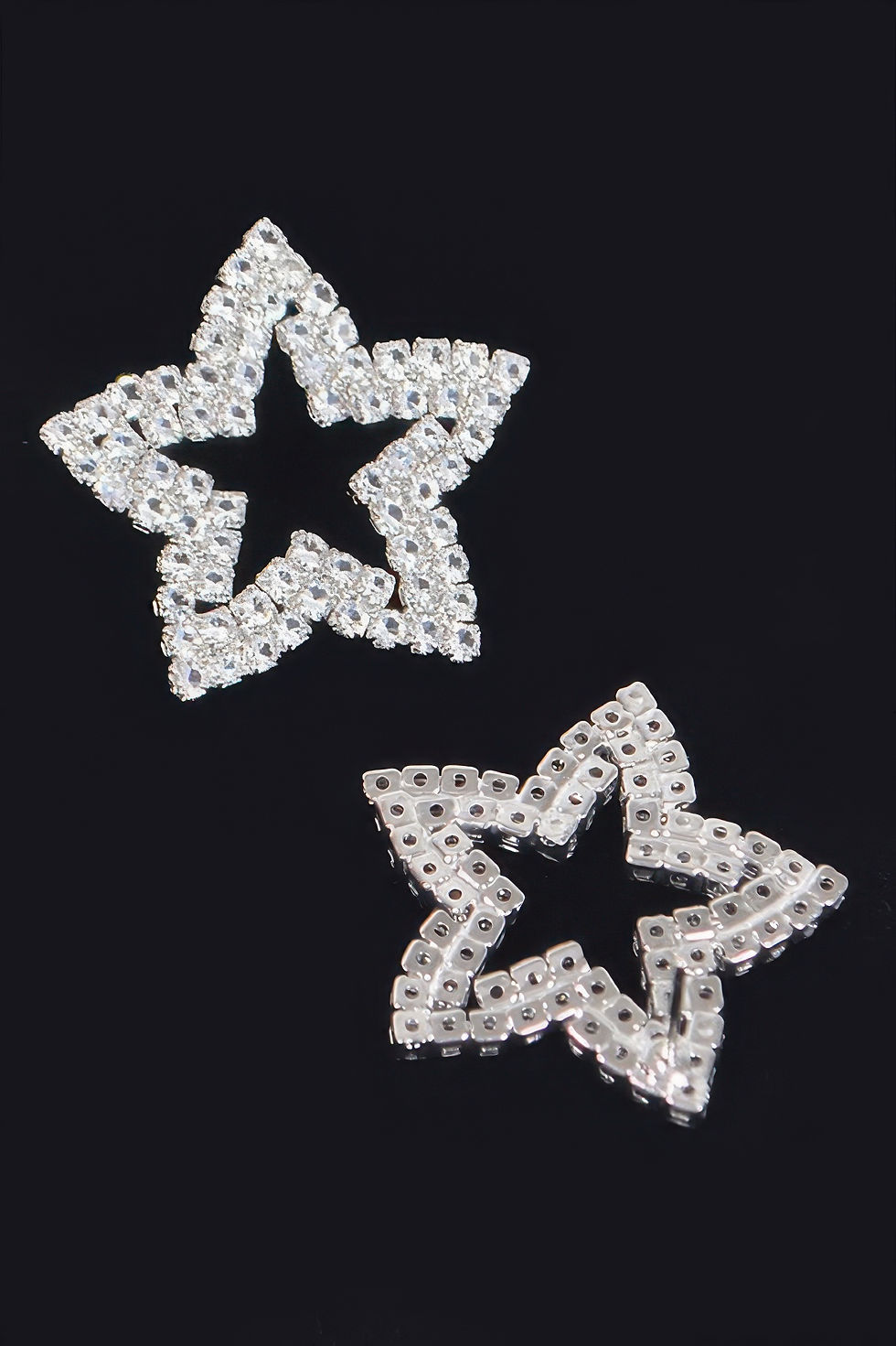 Thumbnail: Star Shape Rhinestone Stud Earrings