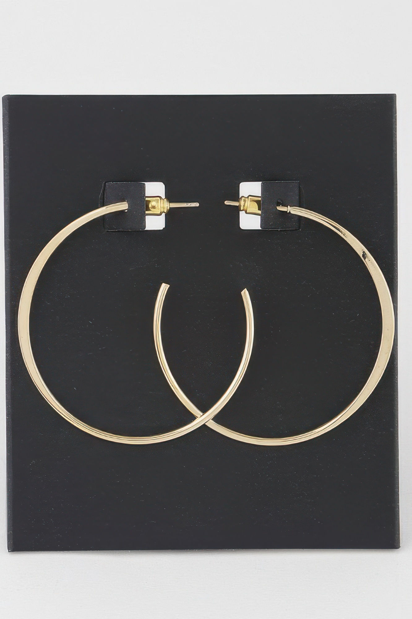 Flat Metal Dipped Hoop Earrings
