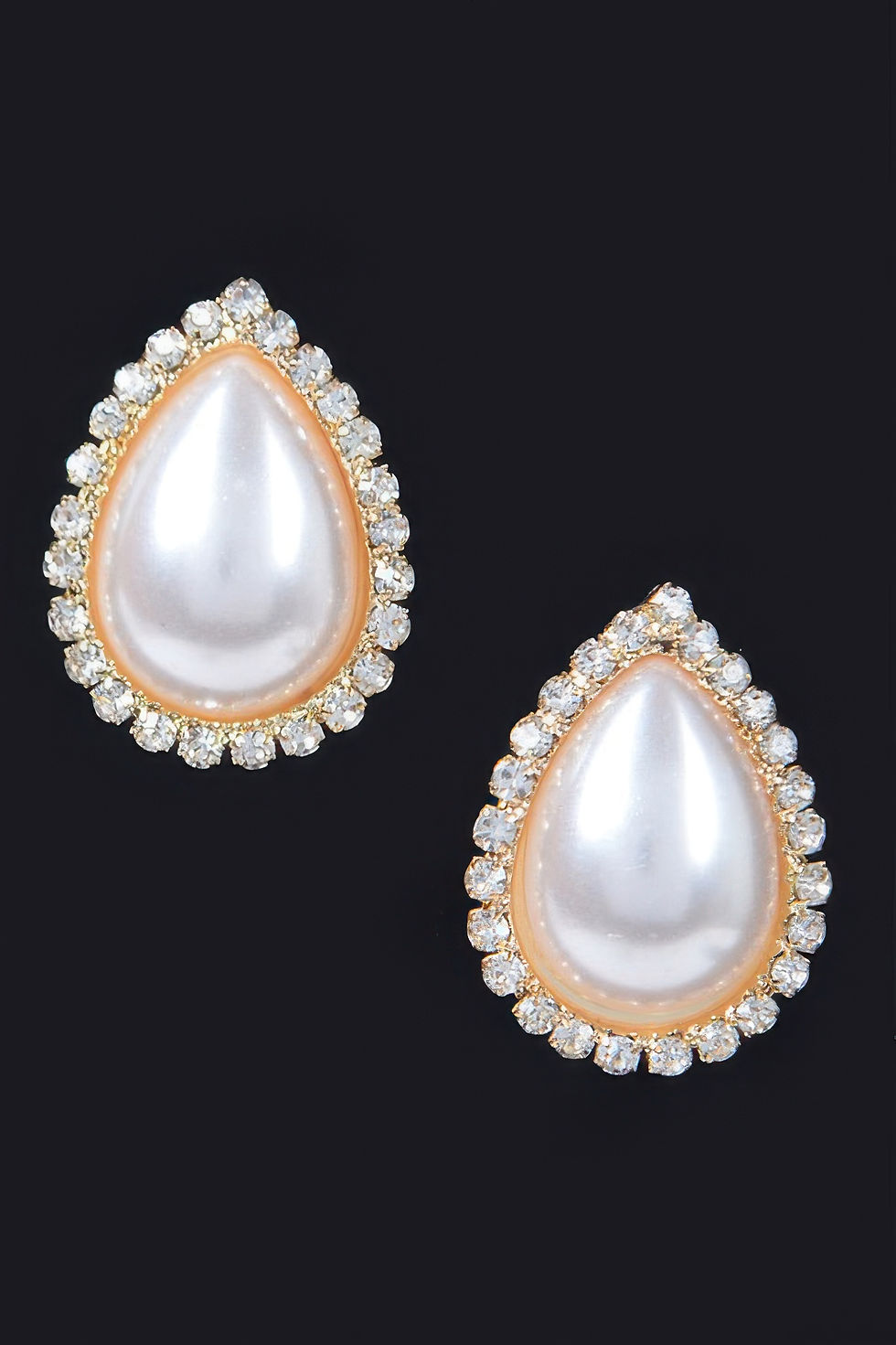 Thumbnail: Teardrop Pearl Stud Earrings