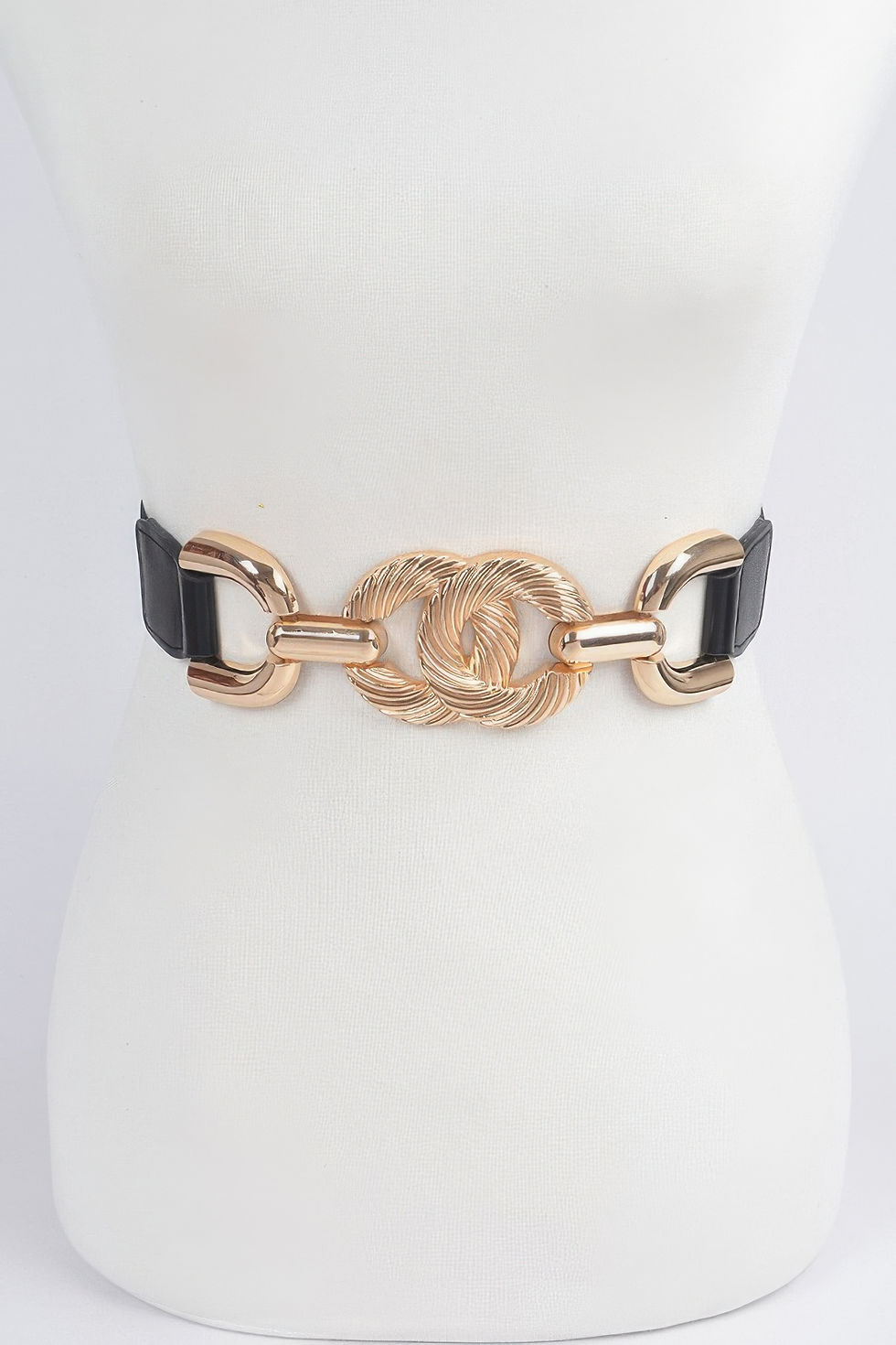 Thumbnail: Trendy Metal Buckle Elastic Belt 