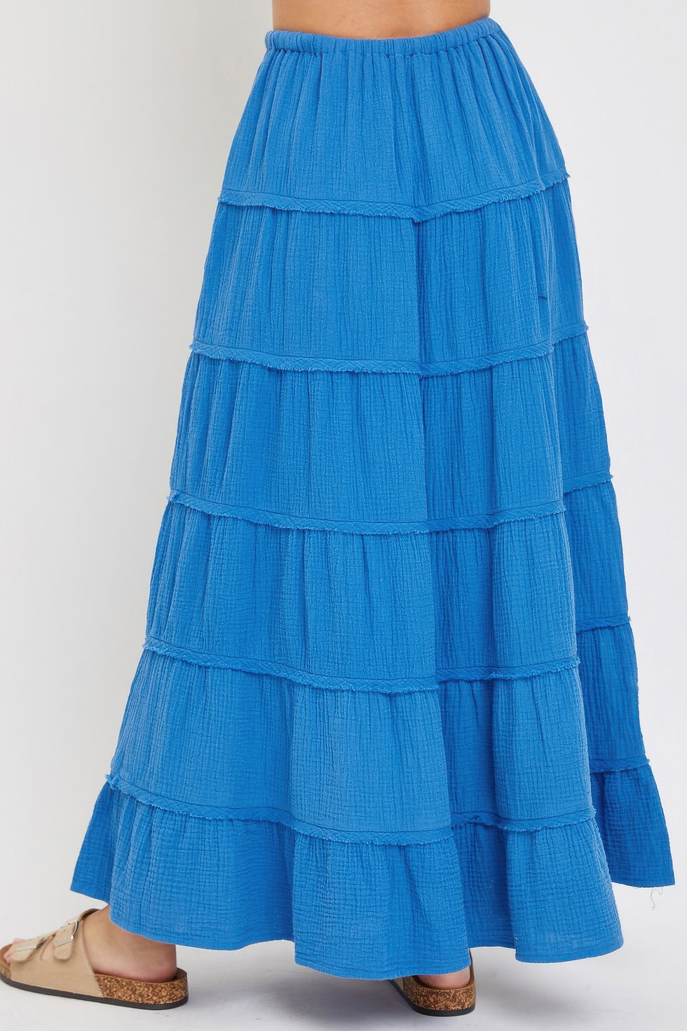 Thumbnail: Cotton Gauze Tiered Maxi Skirt