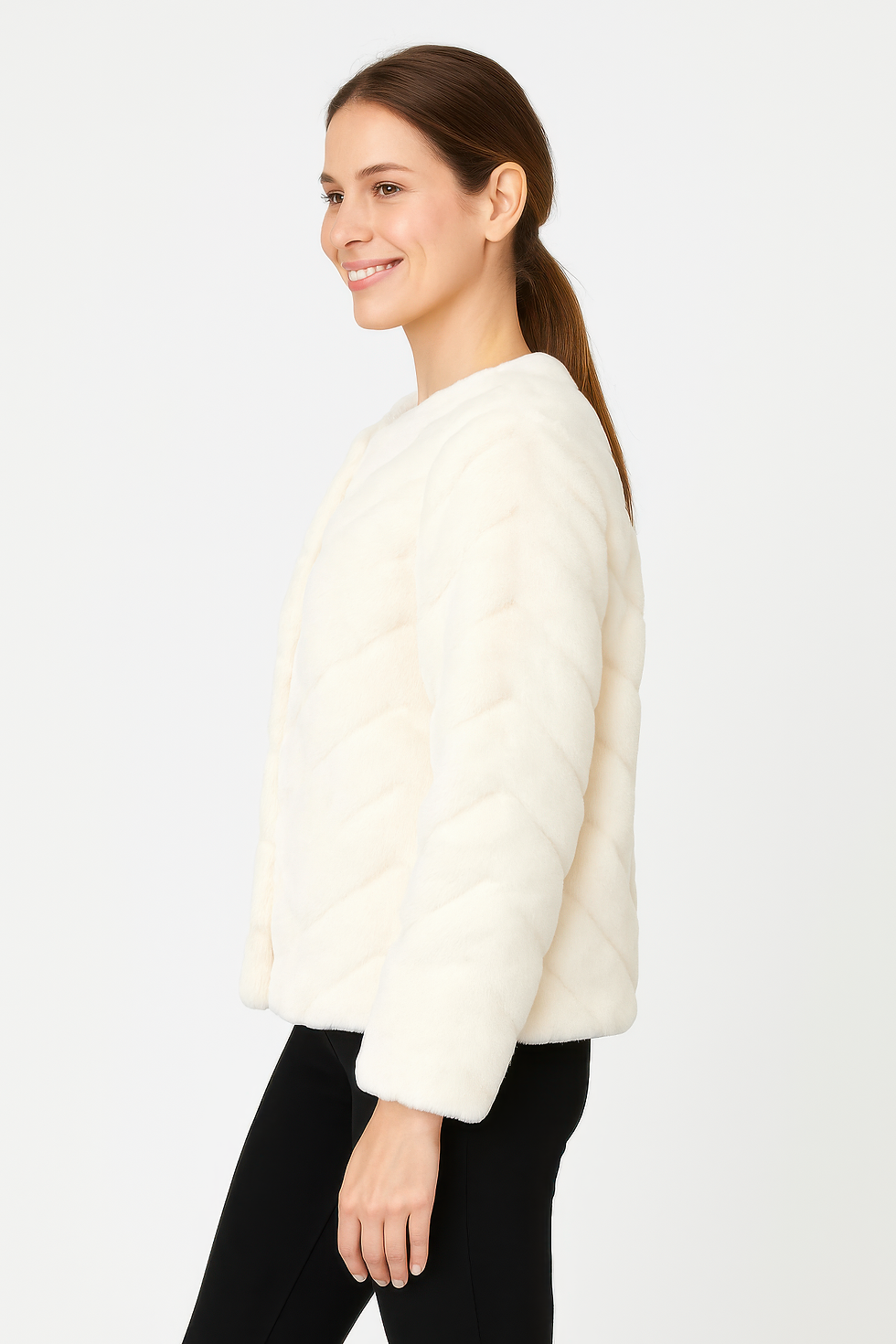 Thumbnail: Midnight Luxe Faux Fur Jacket