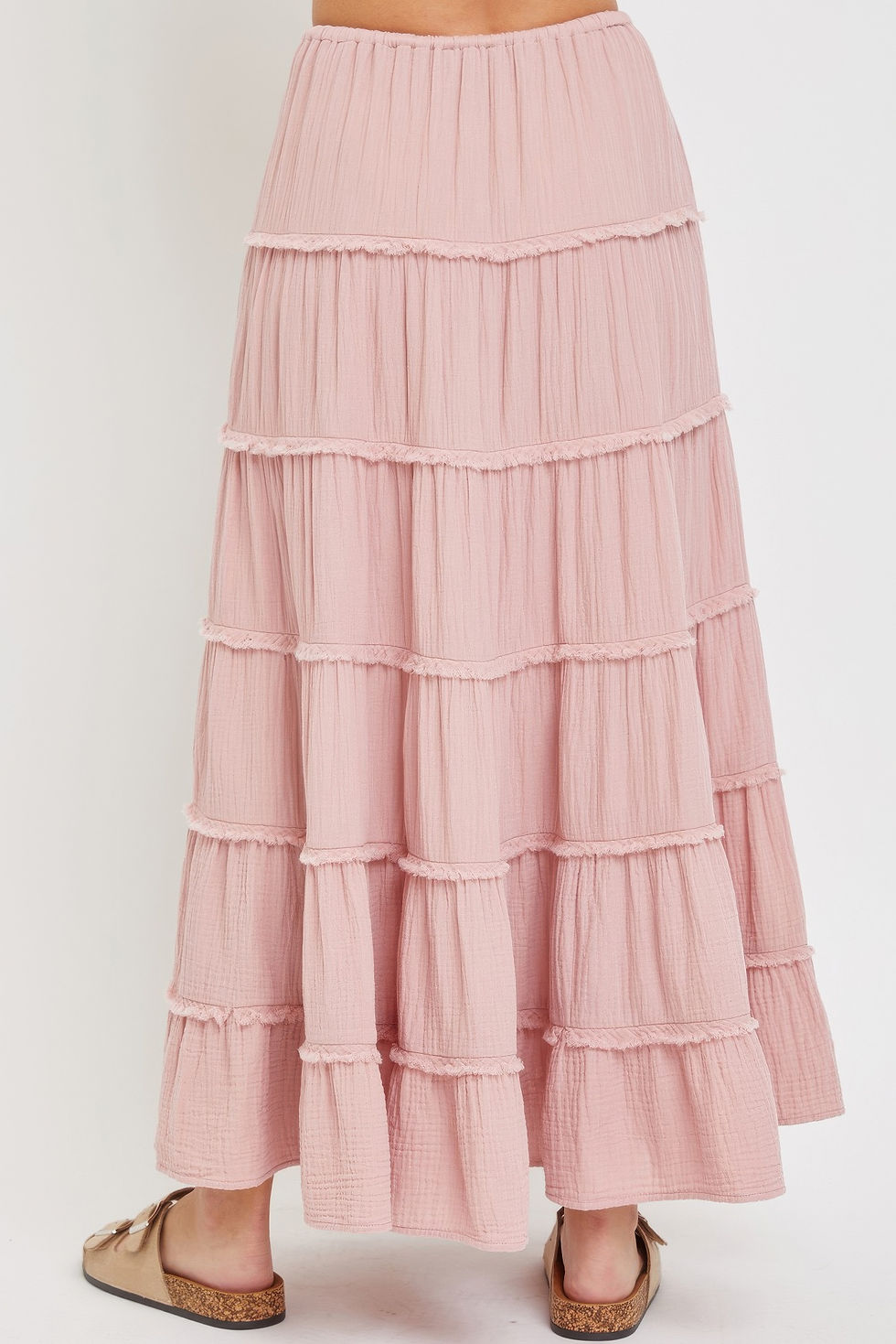 Thumbnail: Cotton Gauze Tiered Maxi Skirt