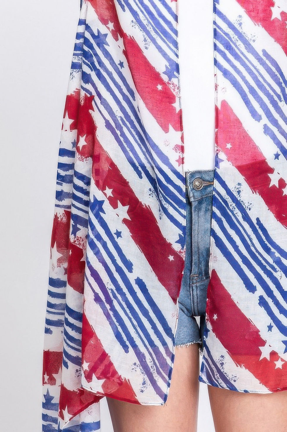 Thumbnail: Diagonal Stripes & Stars American Flag Design Vest