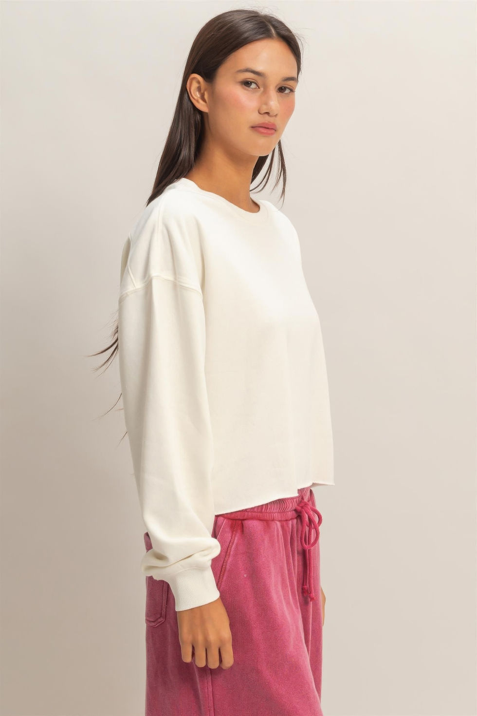 Thumbnail: Cropped Mineral Wash Sweatshirt