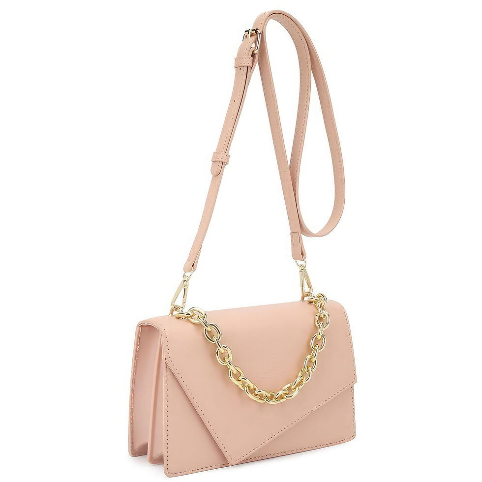 Thumbnail: Smooth Plain Chain Link Crossbody Bag