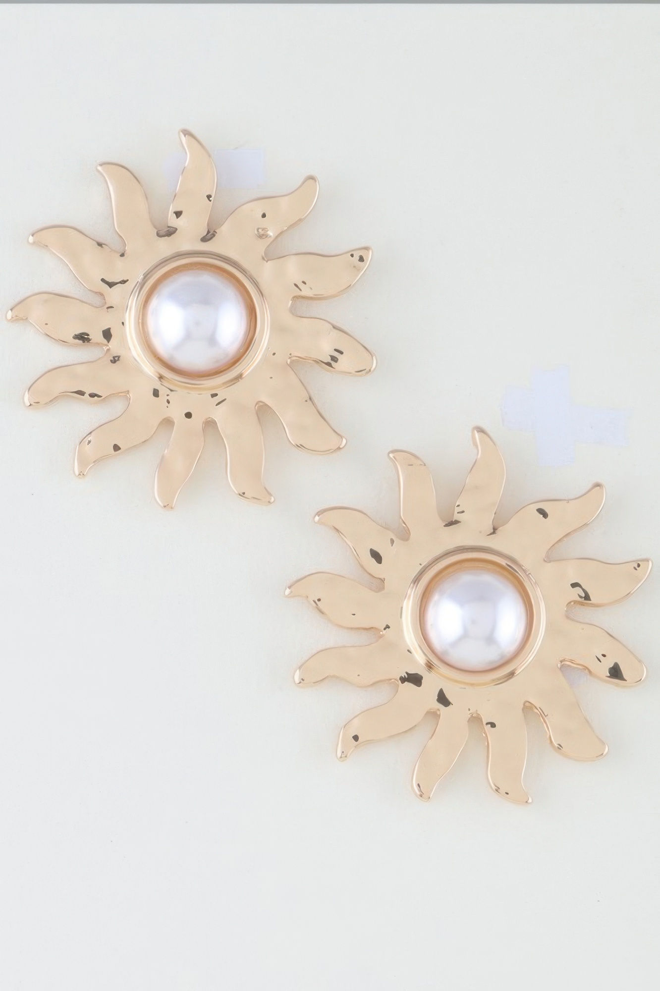 Rising Sun Pearl Stud Earrings