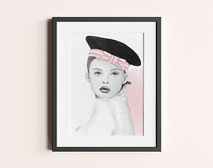 Illustratie dochter modelillustratie tekening