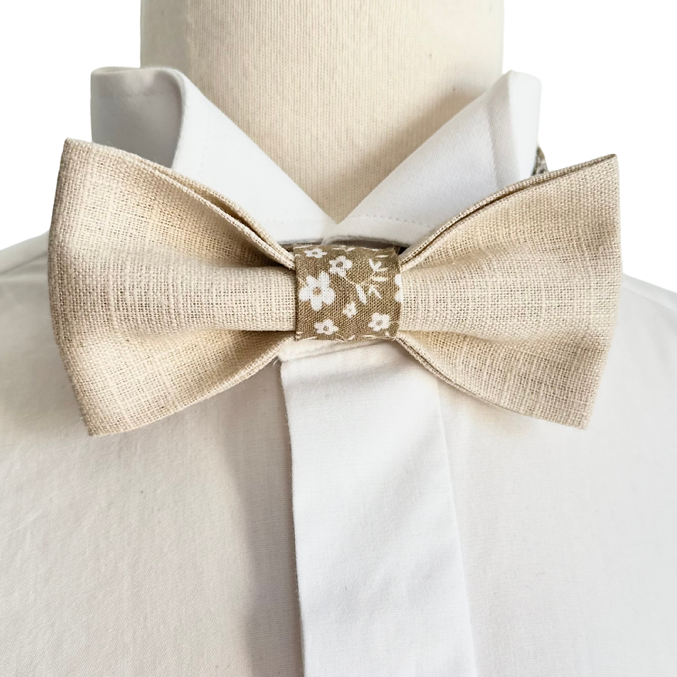 Miniature : noeud papillon beige mariage boheme champetre été