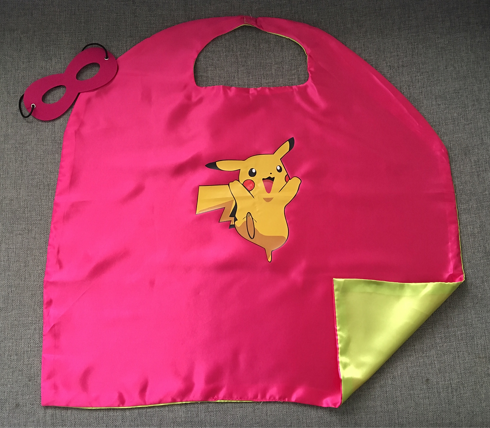Pink Pikachu Cape and Mask set