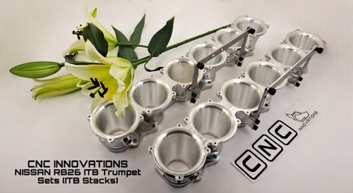 NISSAN RB26 ITB STACKS AIR HORN TRUMPETS SET (ITB Stacks) | CNC