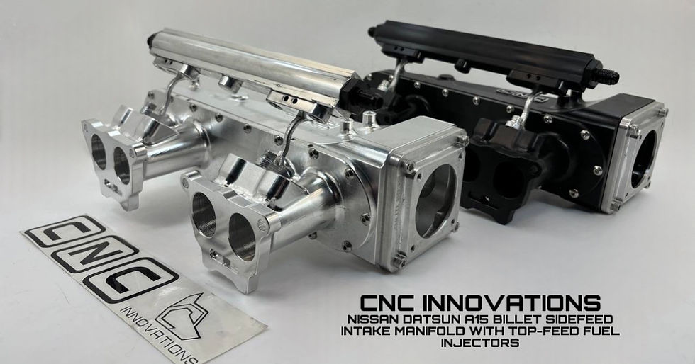 Thumbnail: NISSAN DATSUN A15 BILLET SIDEFEED INTAKE MANIFOLD WITH TOP-FEED FUEL INJECTORS