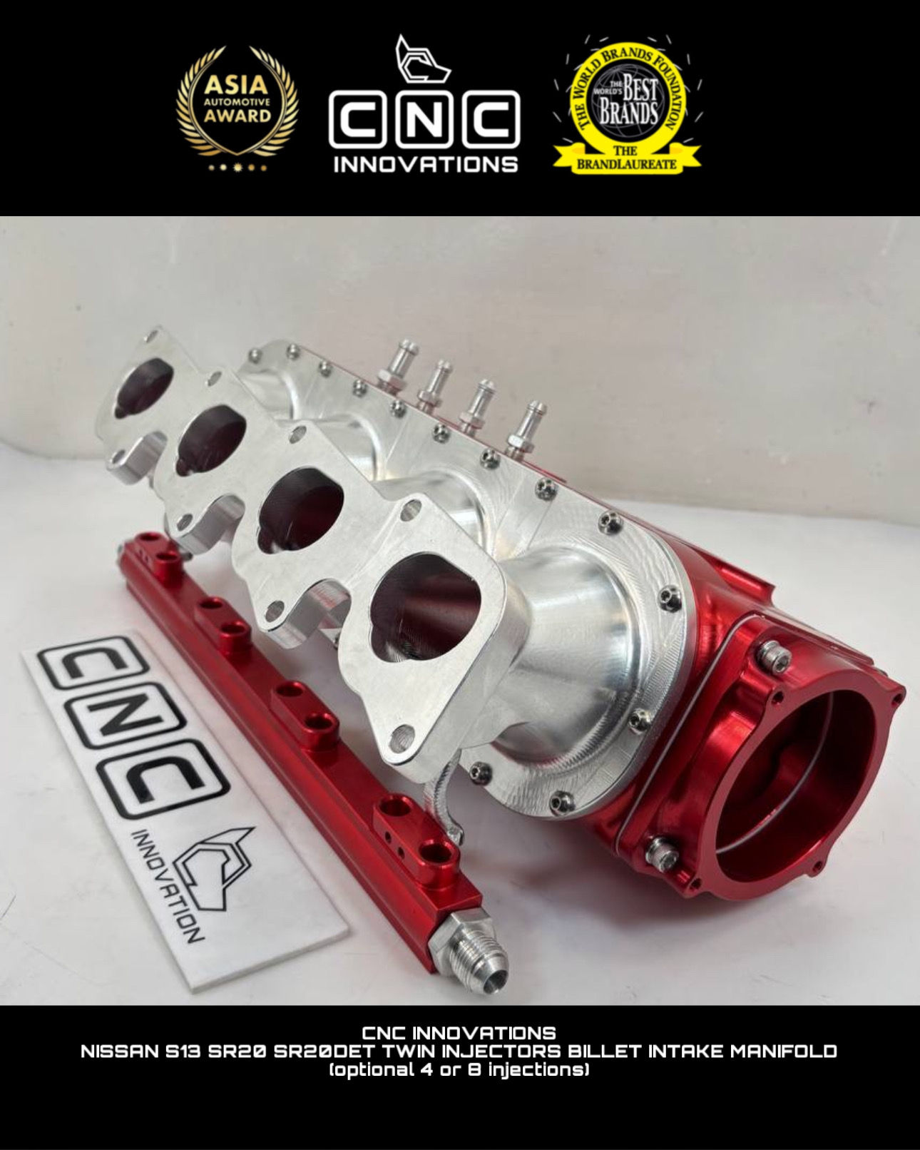 NISSAN S13 180sx 240sx SR20 SR20DET TWIN INJECTORS BILLET INTAKE