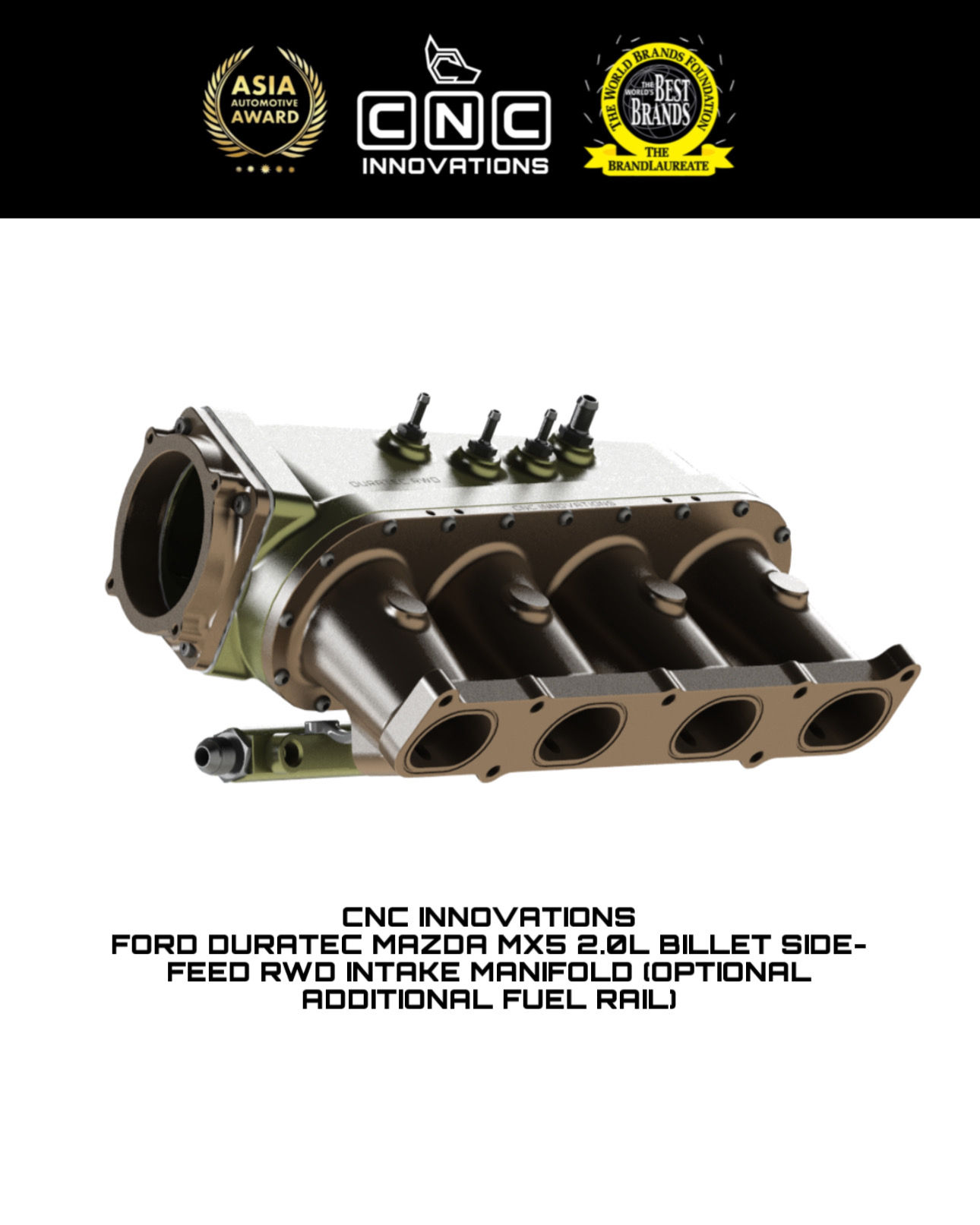 FORD DURATEC MAZDA MX5 2.0L BILLET SIDE-FEED RWD INTAKE MANIFOL