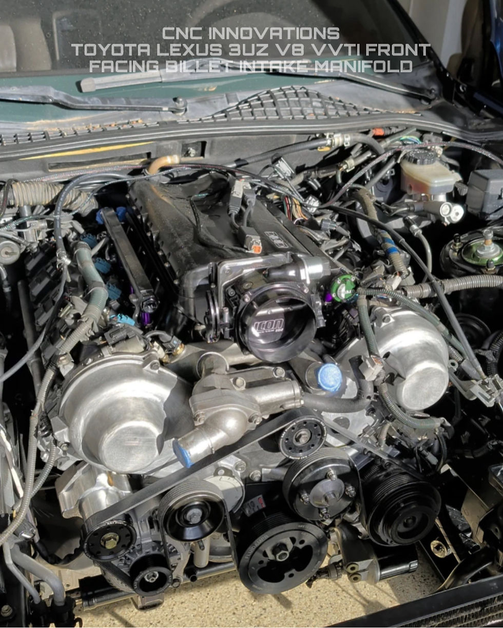 Thumbnail: TOYOTA LEXUS 3UZ 3UZ-FE V8 VVTI FRONT FACING BILLET INTAKE MANIFOLD