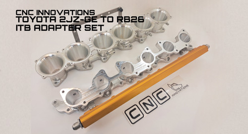 TOYOTA 2JZ-GE TO RB26 ITB ADAPTER SET | CNC INNOVATIONS