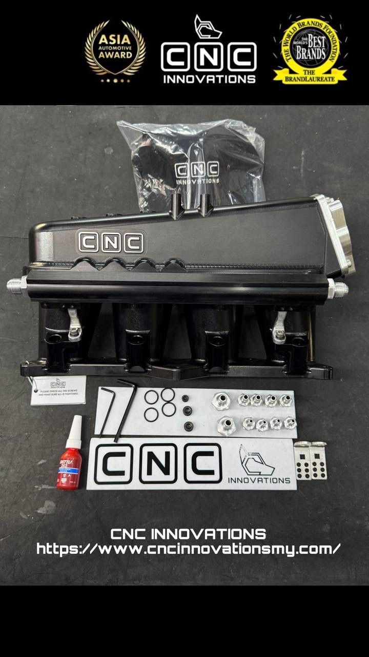 Thumbnail: TOYOTA 2TR-FE 2.7L SIDE-FEED BILLET INTAKE MANIFOLD WITH ADDITIONAL  FUEL RAIL
