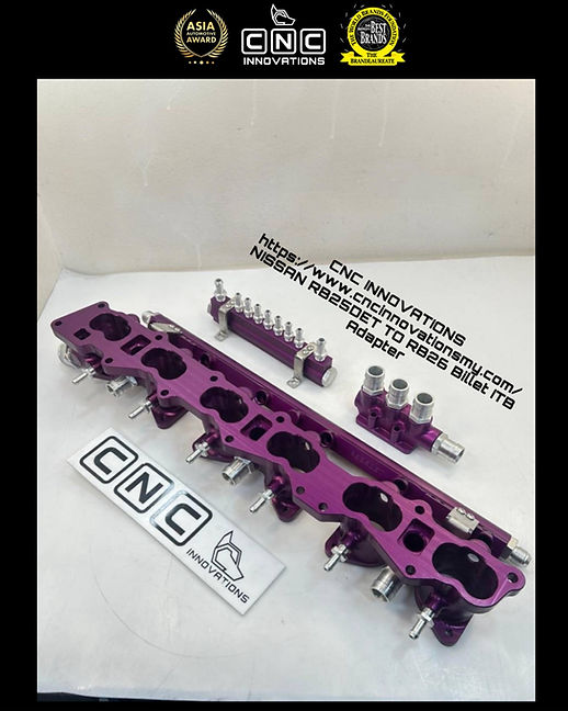 NISSAN RB25 RB25DET TO RB26 Billet ITB Adapter | CNC INNOVATIONS