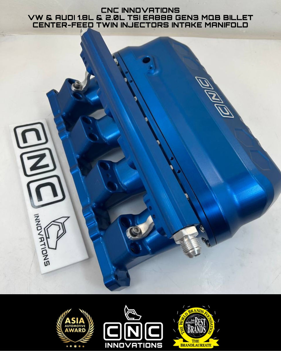 Thumbnail: VW & AUDI 1.8L & 2.0L TSI EA888 GEN3 MQB BILLET CENTER-FEED TWIN INJECTORS INTAK