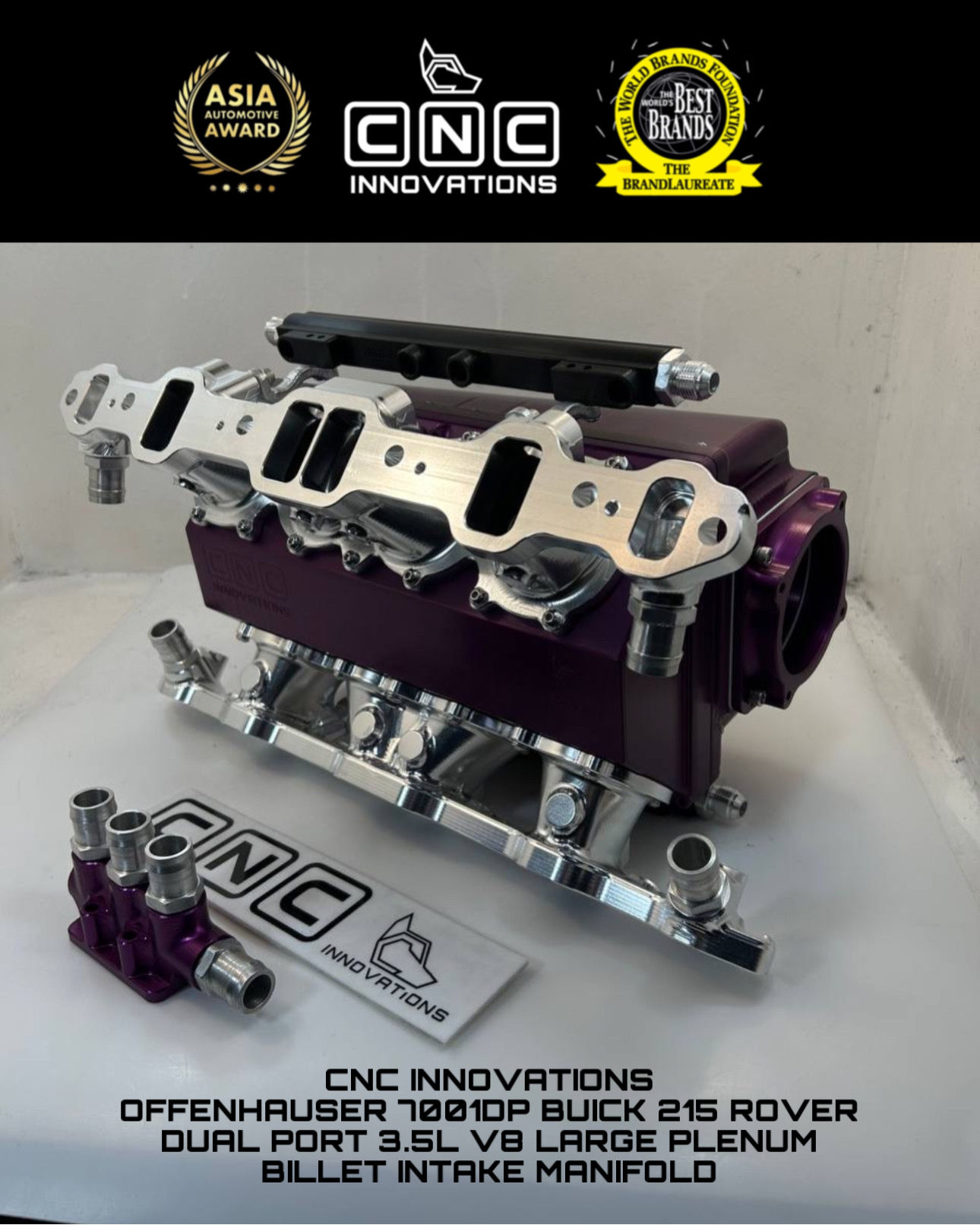BUICK 215 ROVER DUAL PORT 3.5L 4.1L V8 OFFENHAUSER 7001DP LARGE PLENUM INTAKE MA