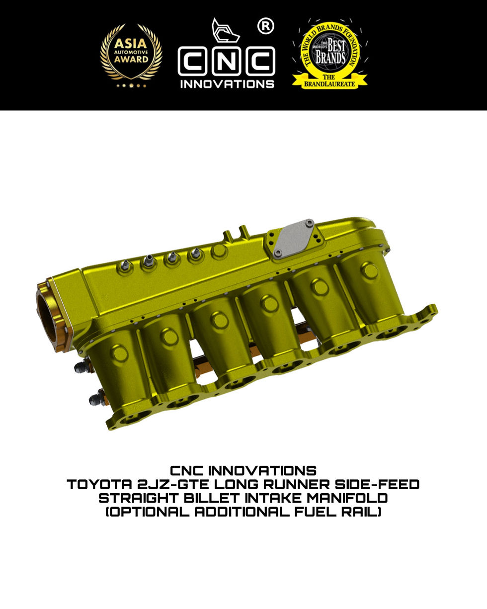 Thumbnail: TOYOTA 2JZ-GTE LONG RUNNER SIDE-FEED STRAIGHT BILLET INTAKE MANIFOLD (OPTIONAL A