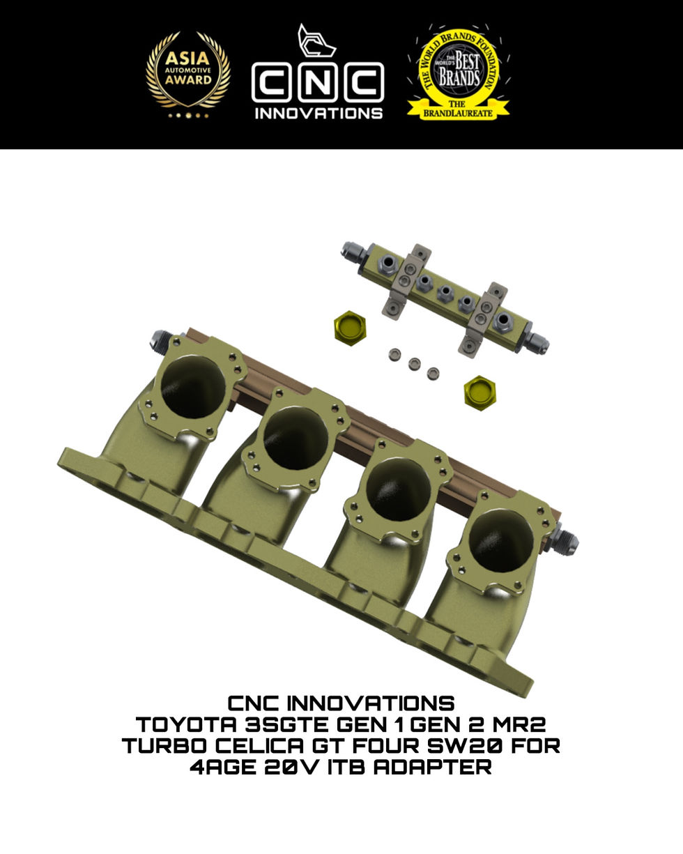 Thumbnail: TOYOTA 3SGTE GEN 1 GEN 2 MR2 TURBO CELICA GT FOUR SW20 FOR 4AGE 20V ITB ADAPTER